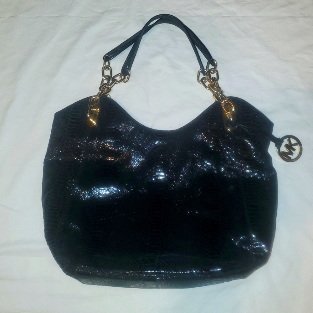 Michael KORS Patton python leather Fulton bag - Picture 2 of 11